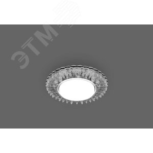 Светильник ДВО-15w GX53 без лампы со светодиодной подсветкой 4000К прозрачный хром 3