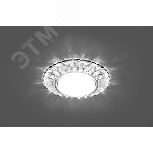 Светильник ДВО-15w GX53 без лампы со светодиодной подсветкой 4000К прозрачный хром (CD4026) 2