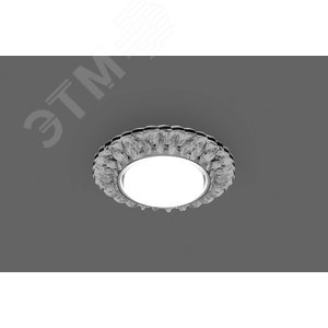 Светильник ДВО-15w GX53 без лампы со светодиодной подсветкой 4000К прозрачный хром (CD4026) 3