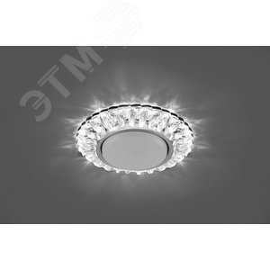 Светильник ДВО-15w GX53 без лампы со светодиодной подсветкой 4000К прозрачный хром (CD4026) 4