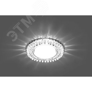 Светильник ДВО-15w GX53 без лампы со светодиодной подсветкой 4000К прозрачный хром 2