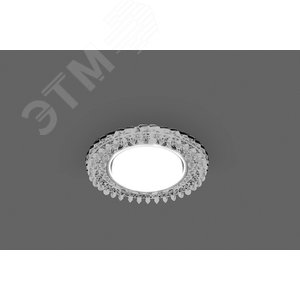 Светильник ДВО-15w GX53 без лампы со светодиодной подсветкой 4000К прозрачный хром 3