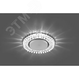 Светильник ДВО-15w GX53 без лампы со светодиодной подсветкой 4000К прозрачный хром 4