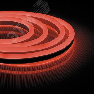 Лента светодиодная 9.6Вт/м 220В красный IP67 120LED/м LS720 неоновая