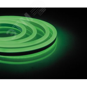 Лента светодиодная 9.6Вт/м 220В зеленый IP67 120LED/м LS720 неоновая - Feron