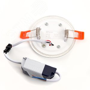 Светильник светодиодный ДВО-6w 4000K 480Лм со светодиодной синей подсветкой белый (AL2330) 3