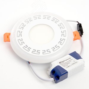 Светильник светодиодный ДВО-6w 4000K 480Лм со светодиодной подсветкой 4000К белый (AL2440) 2