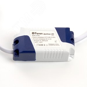 Светильник светодиодный ДВО-6w 4000K 480Лм со светодиодной подсветкой 4000К белый (AL2440) 4