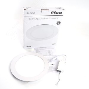 Светильник светодиодный ДВО-15w 4000K 1050Лм slim белый 5