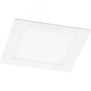 Светильник светодиодный ДВО-15w 4000K 1050Лм квадратный slim белый