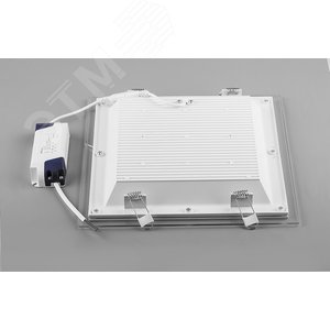 Светильник светодиодный ДВО-18w 4000K 1120Лм квадратный со стеклом белый 2