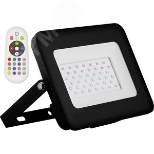Прожектор светодиодный ДО-20w RGB с пультом дистанционного управления IP65 - Feron