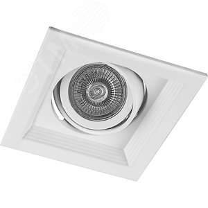 Светильник ИВО-50w G5.3 поворотный квадратный белый