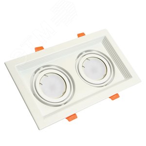 Светильник ИВО-2х50w G5.3 поворотный прямоугольный белый 2