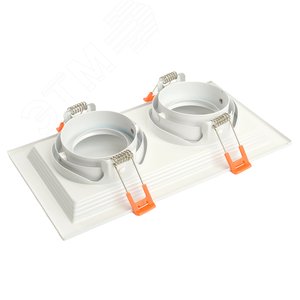 Светильник ИВО-2х50w G5.3 поворотный прямоугольный белый 3