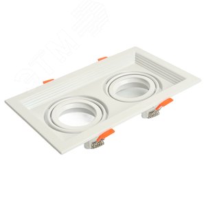 Светильник ИВО-2х50w G5.3 поворотный прямоугольный белый 4