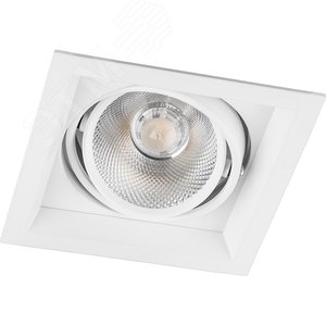 Светильник светодиодный ДВО-12w 4000K 1080Лм поворотный квадратный белый