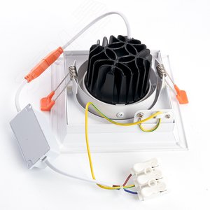 Светильник светодиодный ДВО-12w 4000K 1080Лм поворотный квадратный белый 3