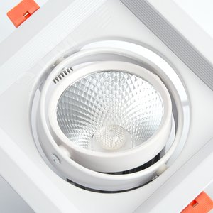 Светильник светодиодный ДВО-12w 4000K 1080Лм поворотный квадратный белый 4