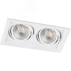 Светильник светодиодный ДВО-2х12w 4000K 2160Лм поворотный прямоугольный белый