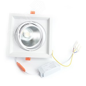 Светильник светодиодный ДВО-20w 4000К 1800Лм поворотный квадратный белый 2