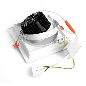 Светильник светодиодный ДВО-20w 4000К 1800Лм поворотный квадратный белый 3