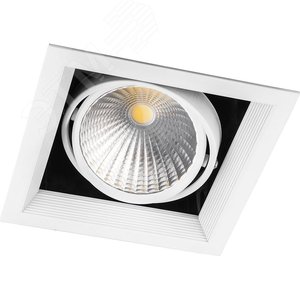 Светильник светодиодный ДВО-30w 4000К 2700Лм поворотный квадратный белый