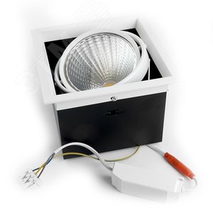 Светильник светодиодный ДВО-30w 4000К 2700Лм поворотный квадратный белый 2