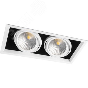 Светильник светодиодный ДВО-2х30w 4000K 5400Лм поворотный прямоугольный белый