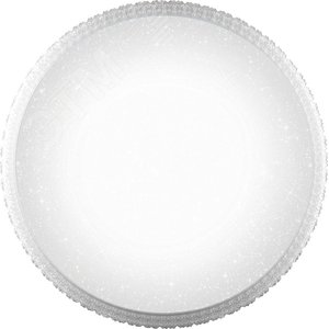 Светильник светодиодный ДБО-100w круглый матовый с эффектом Звездного неба регулировкой цветовой температуры 3000-6500К светового потока max 8500Лм и режима освещенности с пультом управления и таймером выключения 7