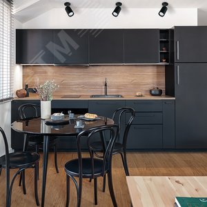 Светильник светодиодный ДБО-18w 4000К 1440Лм наклонный черный (AL519) 2