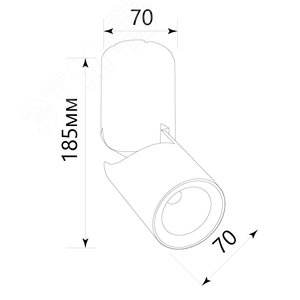Светильник светодиодный ДПО-10w 4000К,800Лм,наклонный черный (AL517) 6