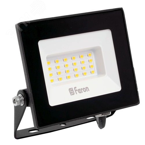Прожектор светодиодный ДО-30w 6400К 2400 Лм IP65 черный - Feron