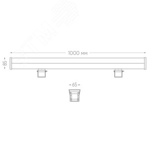 Светильник светодиодный ДБУ-36w RGB IP65 линейный (LL-890) - фото 5
