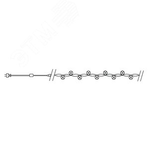 Гирлянда линейная LED зеленый 2 м с контроллером 7