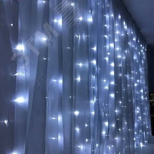 Гирлянда Занавес LED 5000К эффект стробов 1.5х1.5 м IP44 - фото 5