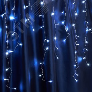 Гирлянда бахрома LED синий 4.5 м IP44