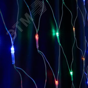 Гирлянда Сеть LED мульти 1.5х1.5 м - фото 2