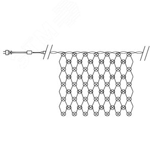 CL70 Гирлянда - сеть, 160 LED 5000К, 1,5х1,5м + 1.5м прозрачный шнур, IP20 | 32356 | FERON - фото 6