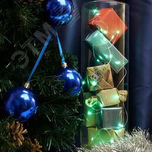 Гирлянда линейная LED зеленый 2 м от батареек