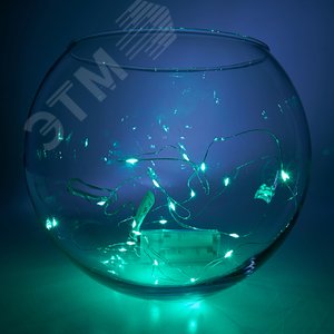 Гирлянда линейная LED зеленый 2 м от батареек 5