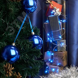 Гирлянда линейная LED синий 2м от батареек (CL570)