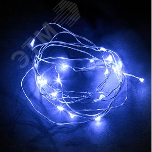 Гирлянда линейная LED синий 2м от батареек (CL570) 2