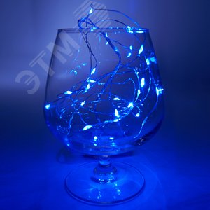 Гирлянда линейная LED синий 2м от батареек (CL570) 4