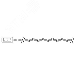 Гирлянда линейная LED синий 2м от батареек (CL570) 5