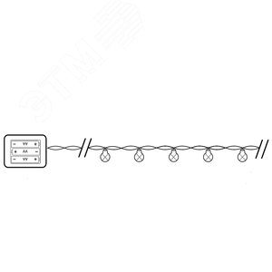 Гирлянда Лампочки LED 2700К 10 подвесов 3м от батареек (CL580) 3