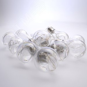 Гирлянда Лампочки LED 2700К 10 подвесов 3м от батареек (CL580) 4