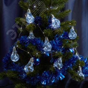 Гирлянда Лампочки LED 5000К 10 подвесов 3м от батареек