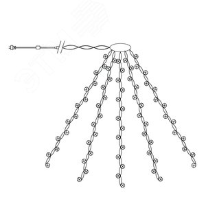 Гирлянда на елку LED 2700K 7 веток 2м (CL90) - фото 6