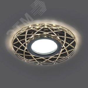 Светильник ИВО-50w G5.3 со светодиодной подсветкой 4000К прозрачный хром (CD983) 2